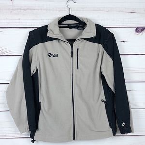 VAIL Colorado Tan & Black ZIP Up Fleece Pullover